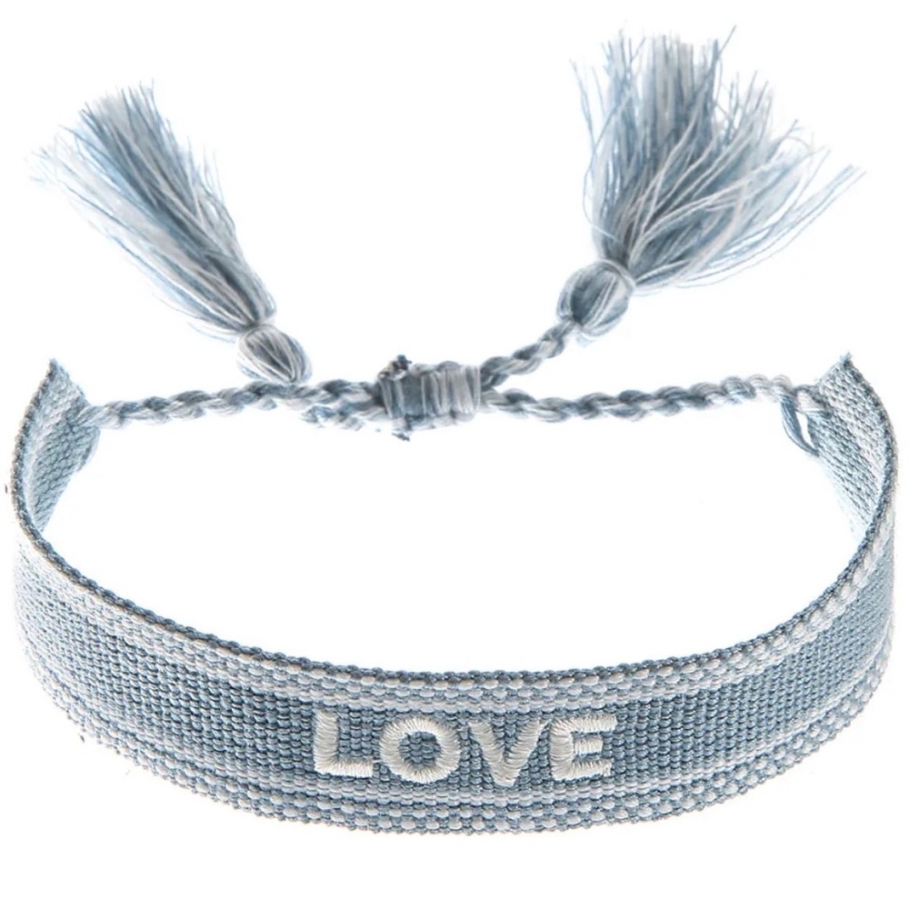 NEW Bohemian Style Personalized Woven Fabric  ‘Love’ Adjustable Bracelet
